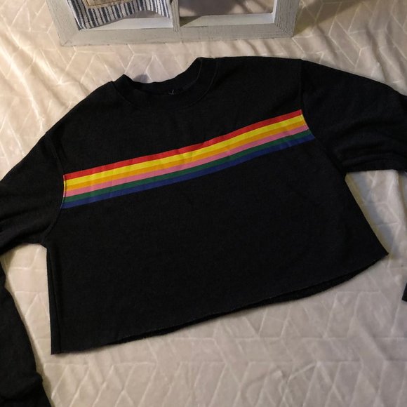 π΄3 for $20π΄ Rainbow Cropped Sweater - Picture 9 of 15